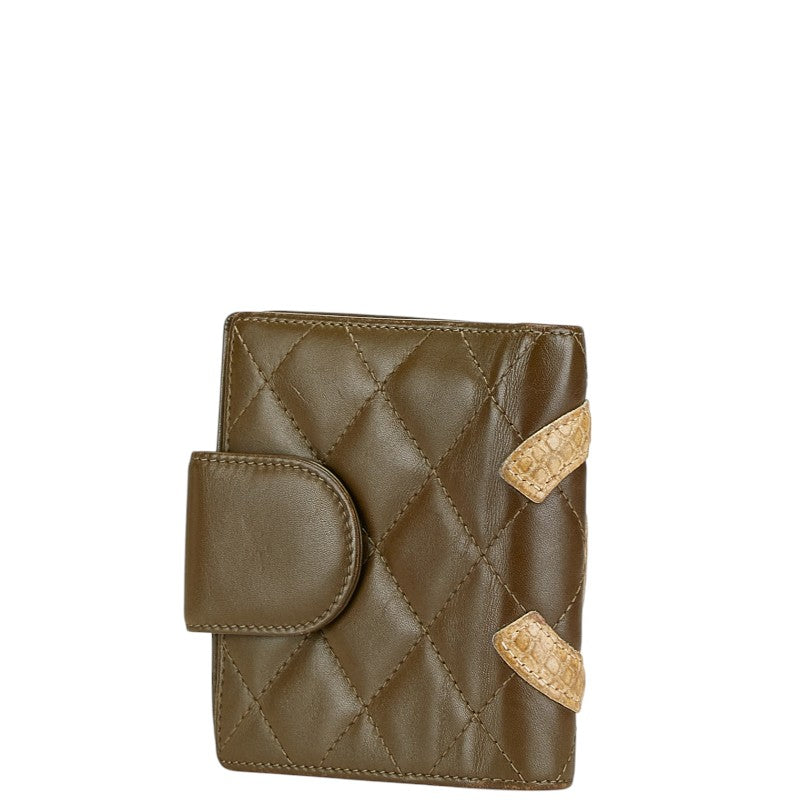 Chanel Cambon Line Python Embossed Wallet