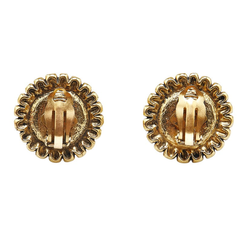 Chanel Gold Plated Earrings with Faux Pearl