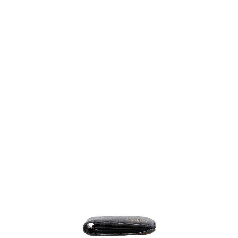 Chanel Camellia Coco Mark Leather Wallet