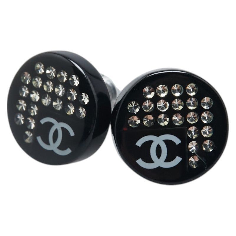 Chanel Coco Mark Earrings Plastic Metal