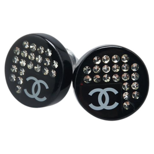 Chanel Coco Mark Earrings Plastic Metal