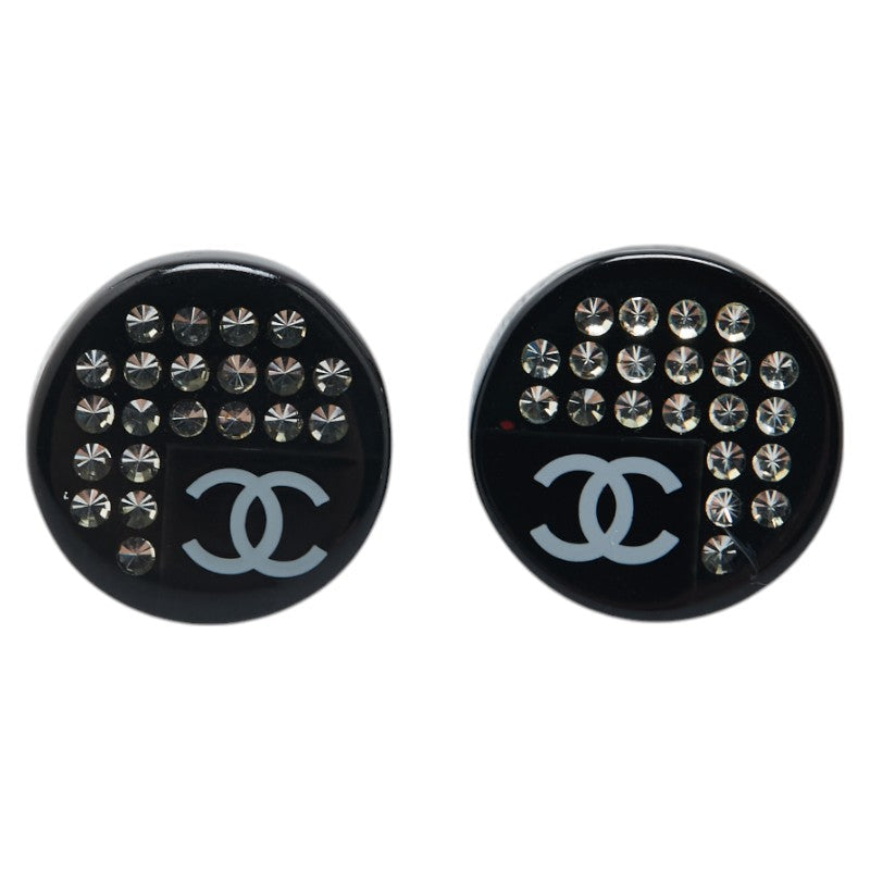Chanel Coco Mark Earrings Plastic Metal
