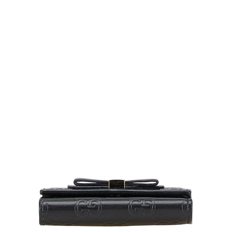 Gucci Gucci Signature Ribbon 6 Key Case Leather