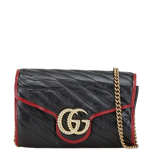 Gucci GG Marmont Leather Chain Shoulder Bag