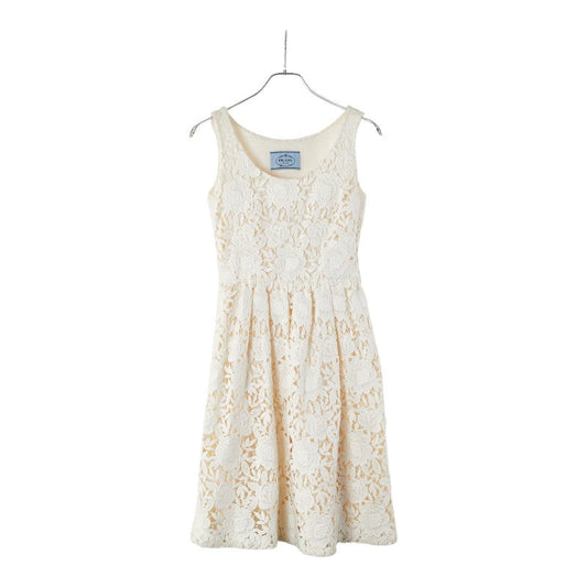 Prada Lace Floral Cotton Dress