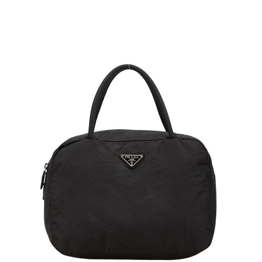 Prada Triangle Logo Plate Nylon Handbag