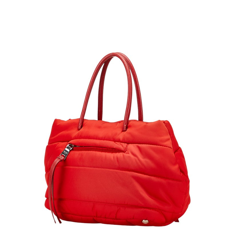 Prada Triangle Logo Plate Nylon Leather 2way Bag
