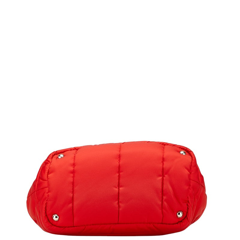 Prada Triangle Logo Plate Nylon Leather 2way Bag
