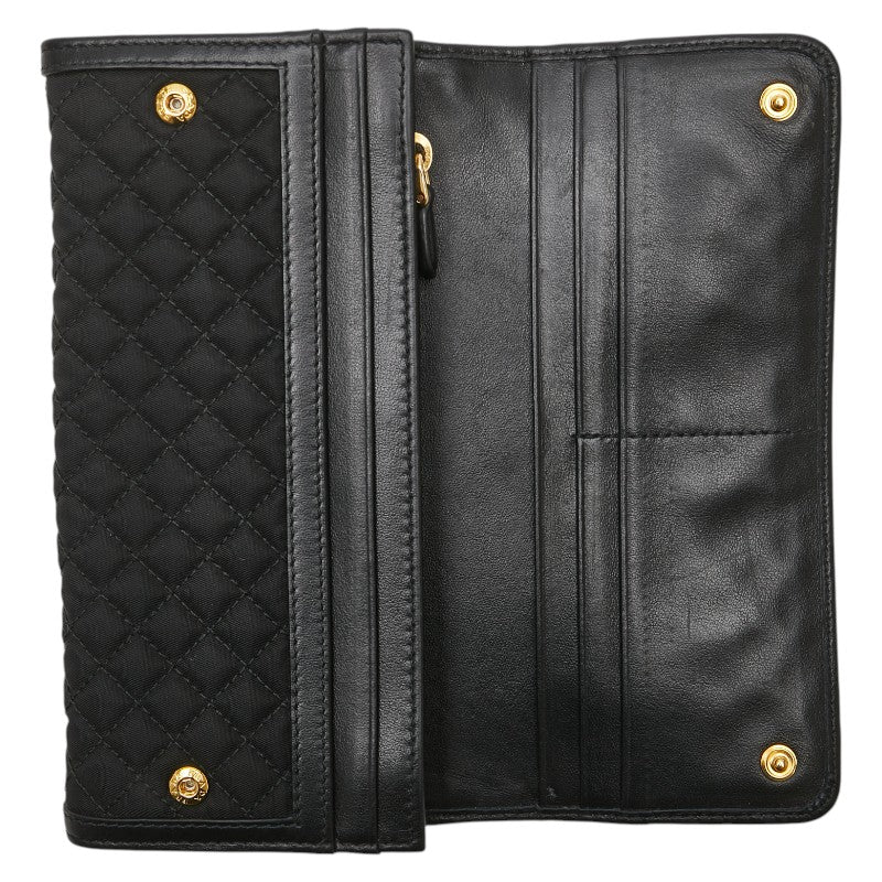 Prada Quilting Nylon Leather Long Wallet