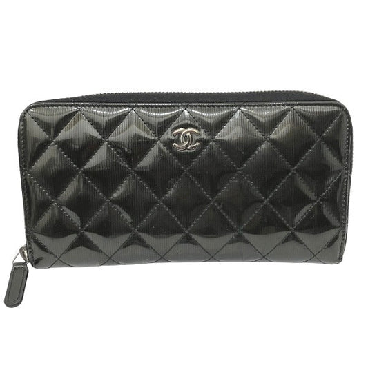 Chanel Matelasse Patent Long Wallet