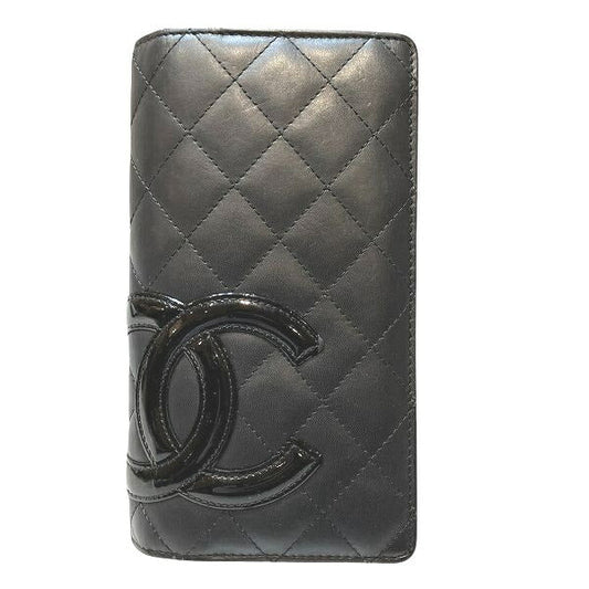 Chanel Cambon Line Leather Long Wallet A26717