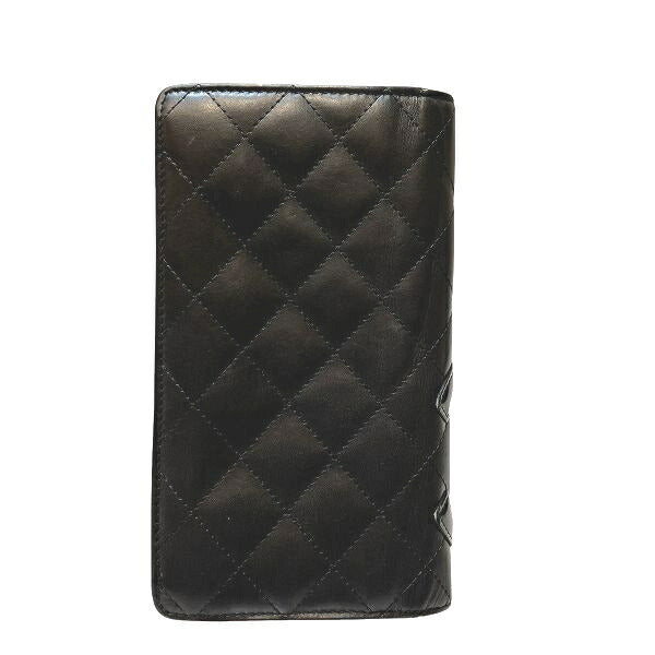 Chanel Cambon Line Leather Long Wallet A26717