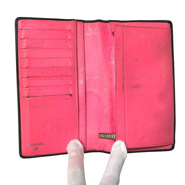 Chanel Cambon Line Leather Long Wallet A26717