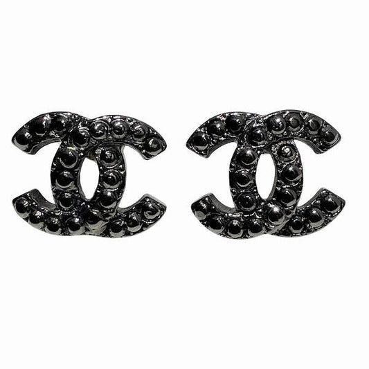 Chanel Gunmetal Earrings Clip-on
