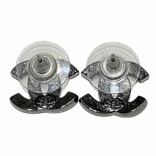 Chanel Gunmetal Earrings Clip-on