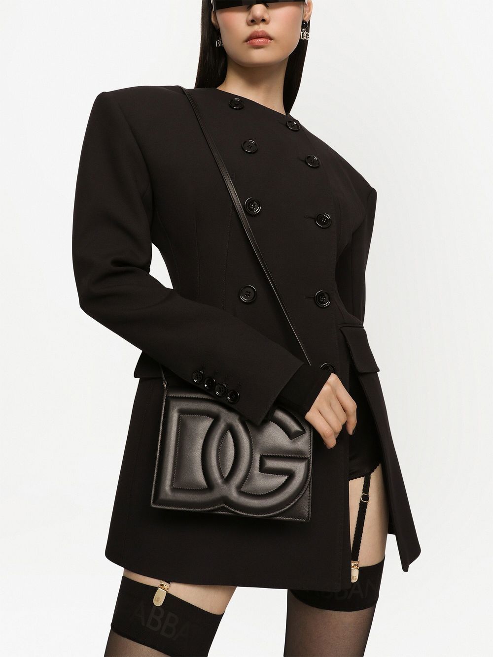 Dolce & Gabbana Women Dg Logo Leather Crossbody Bag