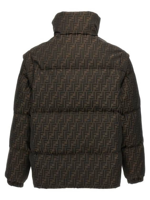 Fendi FF Jacquard Nylon Padding Brown