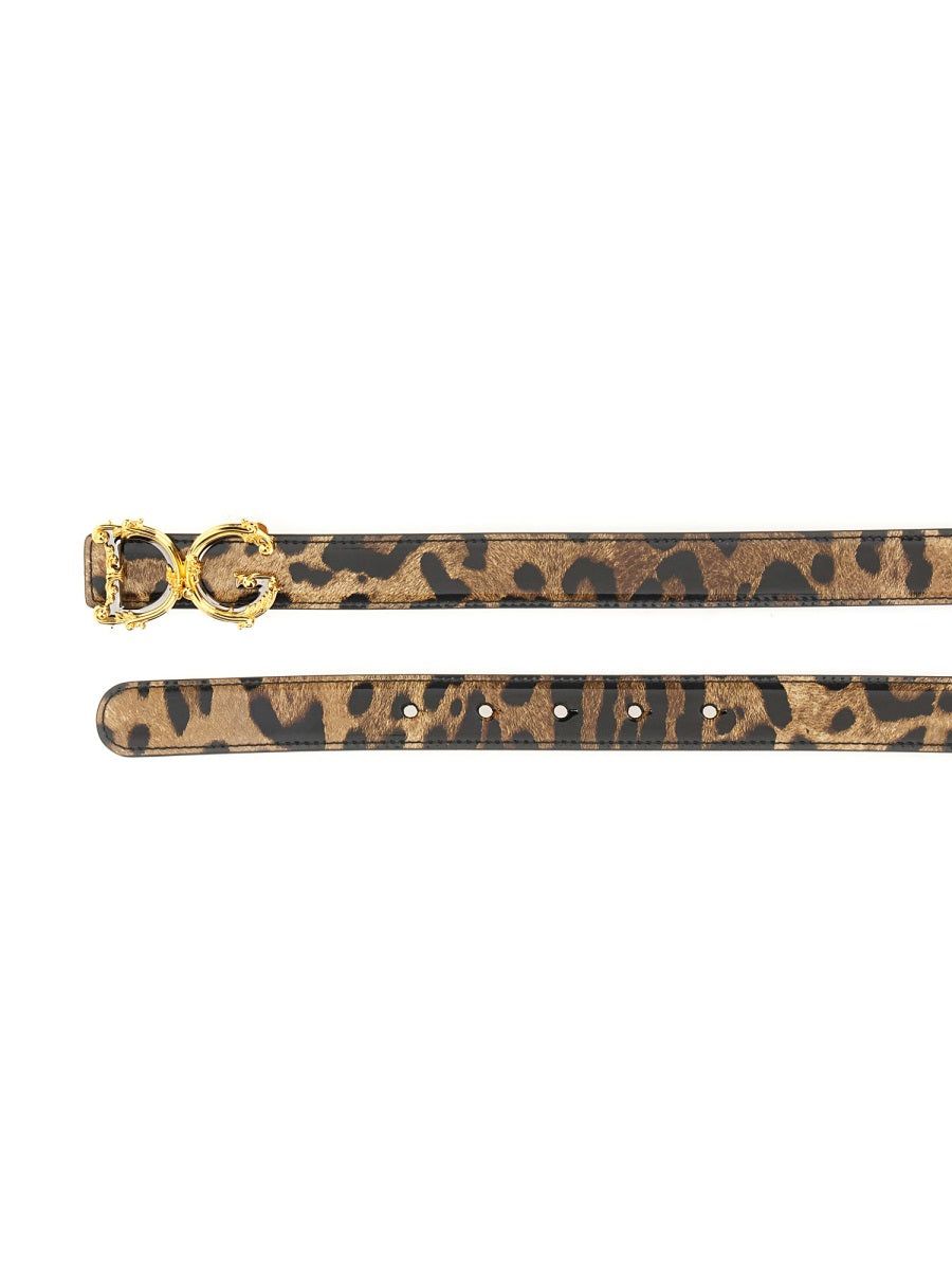 Dolce & Gabbana Women Leopard Print Belt