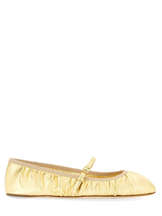 Dolce & Gabbana Women Mordoré Nappa Ballerina