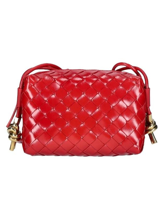Bottega Veneta Intrecciato Loop Camera Mini Shoulder Bag Red