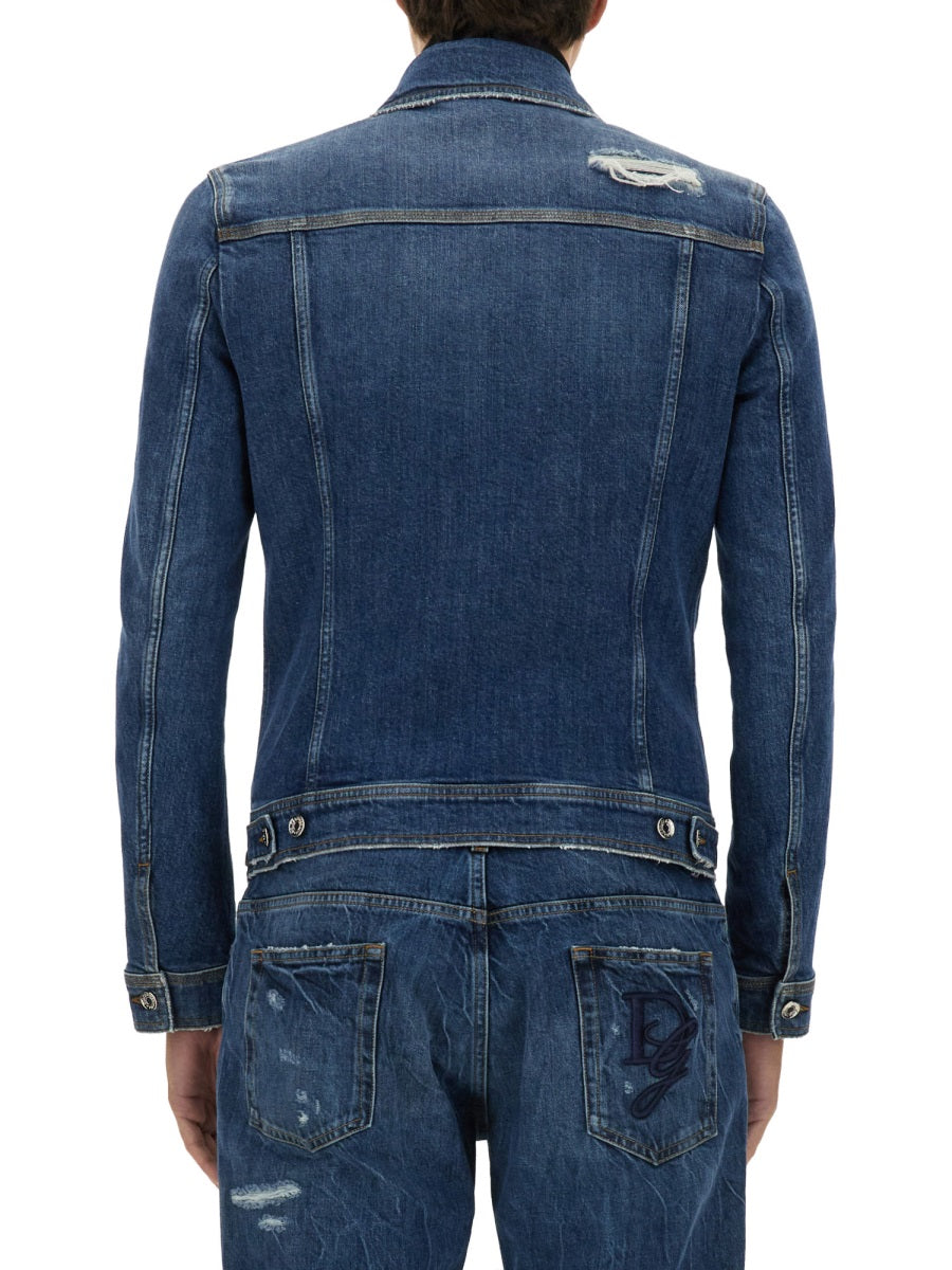 Dolce & Gabbana Men Strethc Denim Jacket