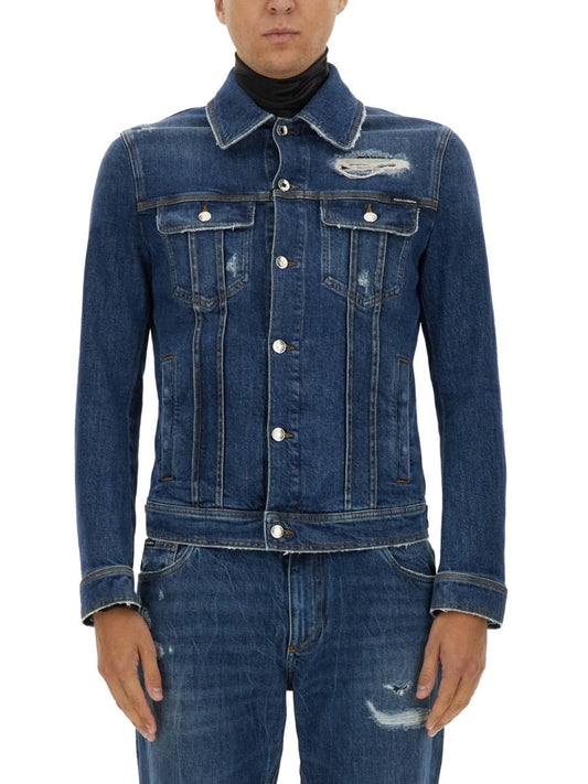 Dolce & Gabbana Men Strethc Denim Jacket