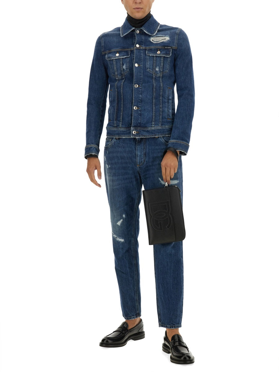Dolce & Gabbana Men Strethc Denim Jacket