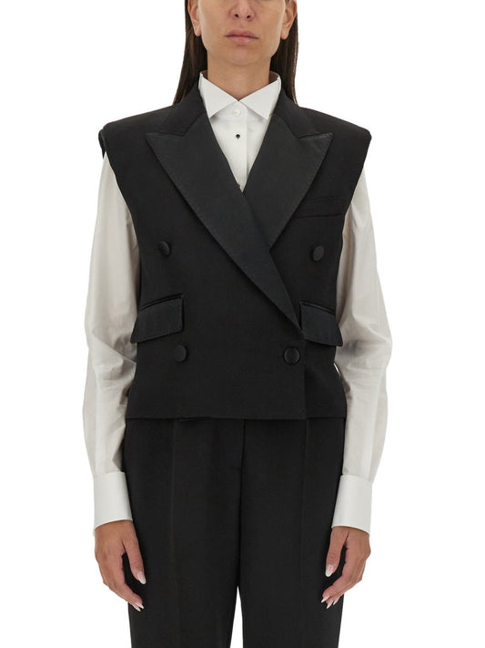 Dolce & Gabbana Women Double-Breasted Sleeveless Jacket