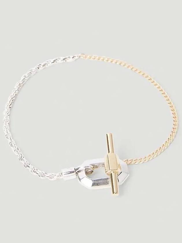 Bottega Veneta Facet Chain Bracelet Silver Gold