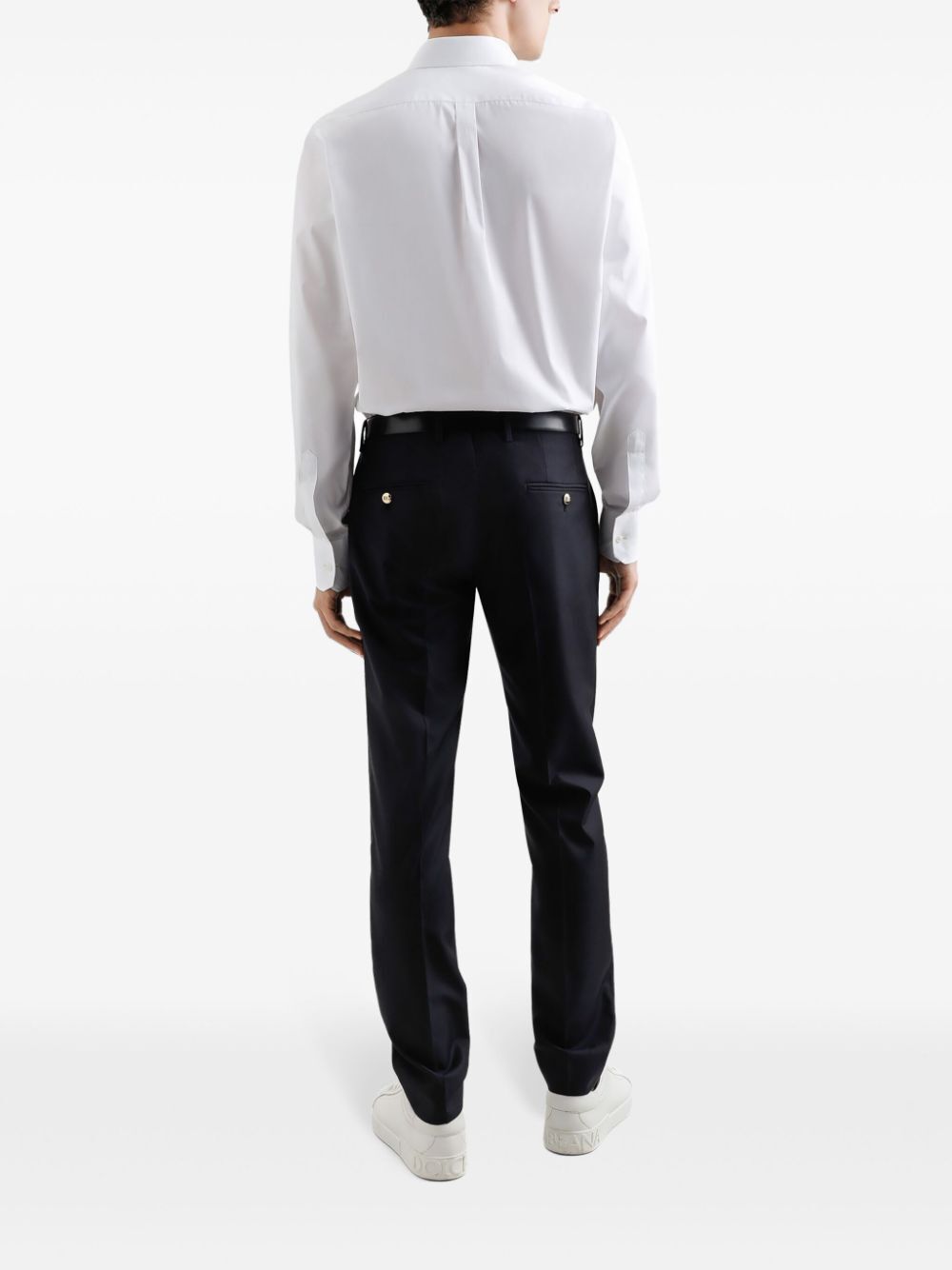 Dolce & Gabbana Men Logo Embroidered Cotton Shirt