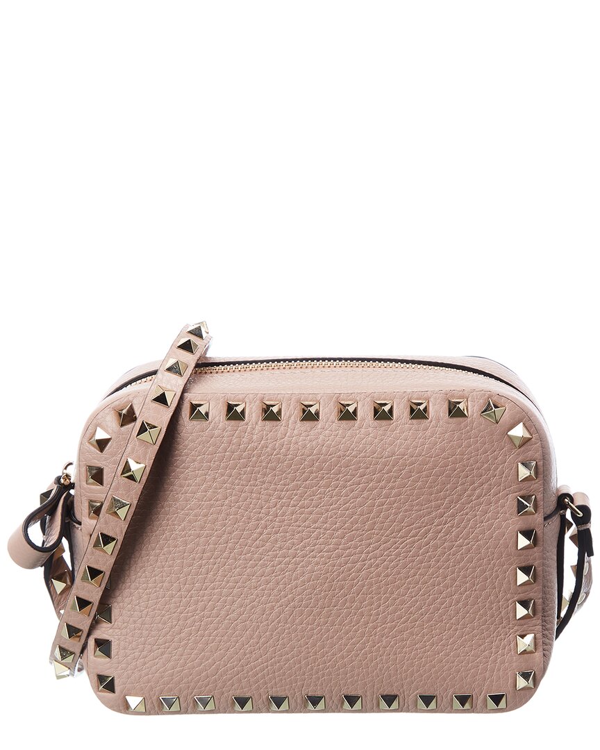 Valentino Rockstud Grainy Leather Camera Bag