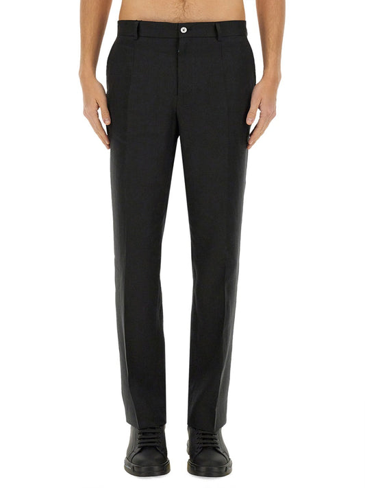 Dolce & Gabbana Men Stretch Linen Tailored Pants