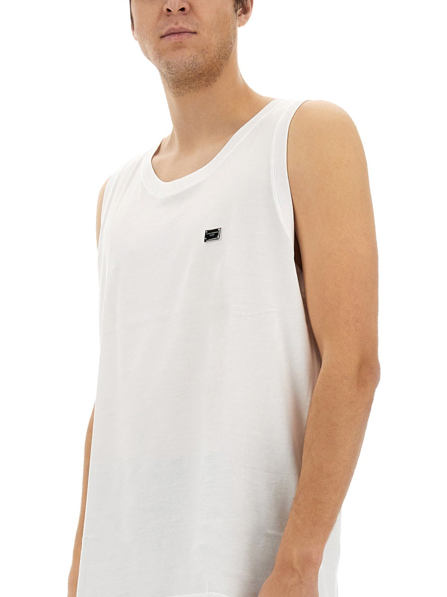 Dolce & Gabbana Men Cotton "Over" Tank Top