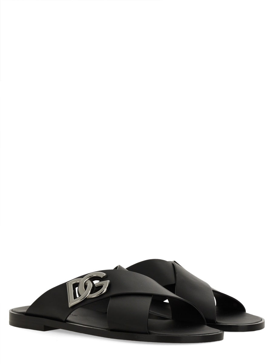 Dolce & Gabbana Men Leather Sandal