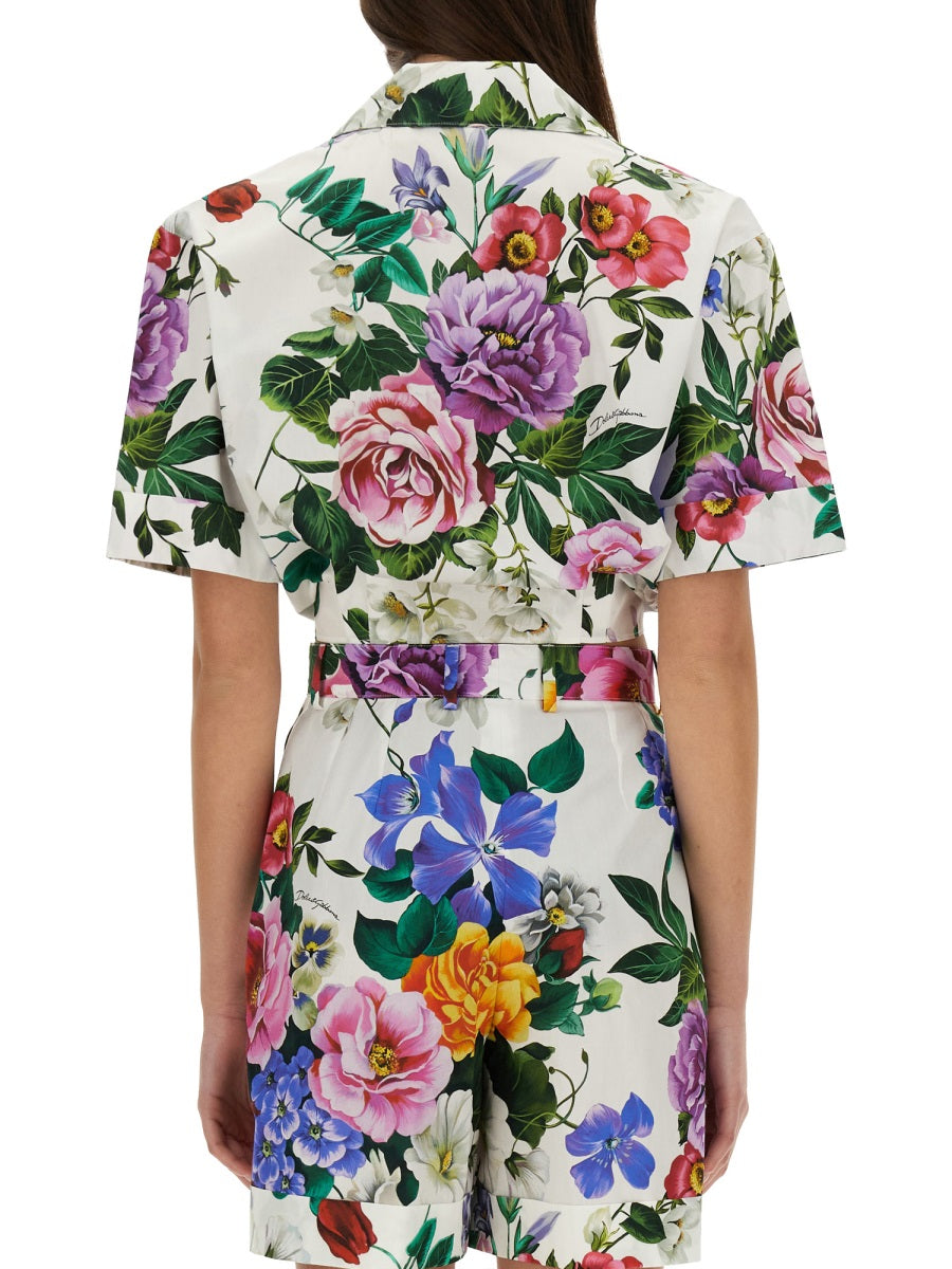 Dolce & Gabbana Women Shirt With Floral Pattern