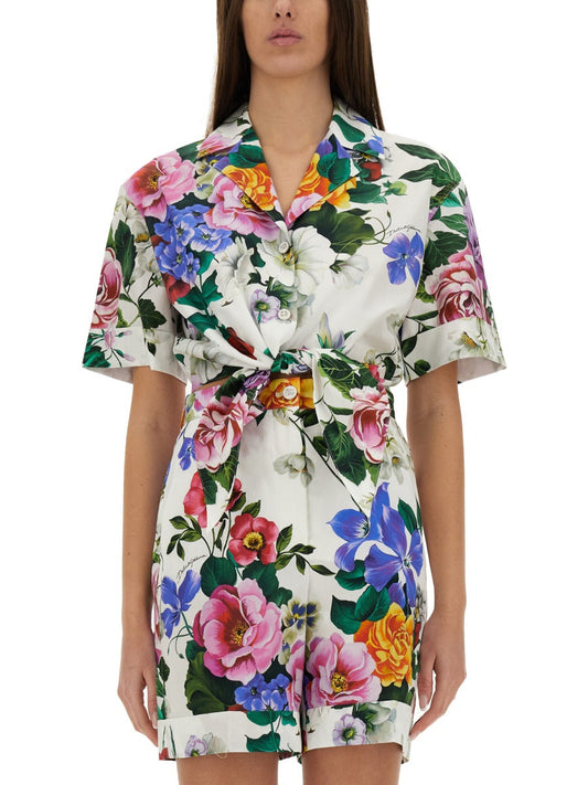 Dolce & Gabbana Women Shirt With Floral Pattern