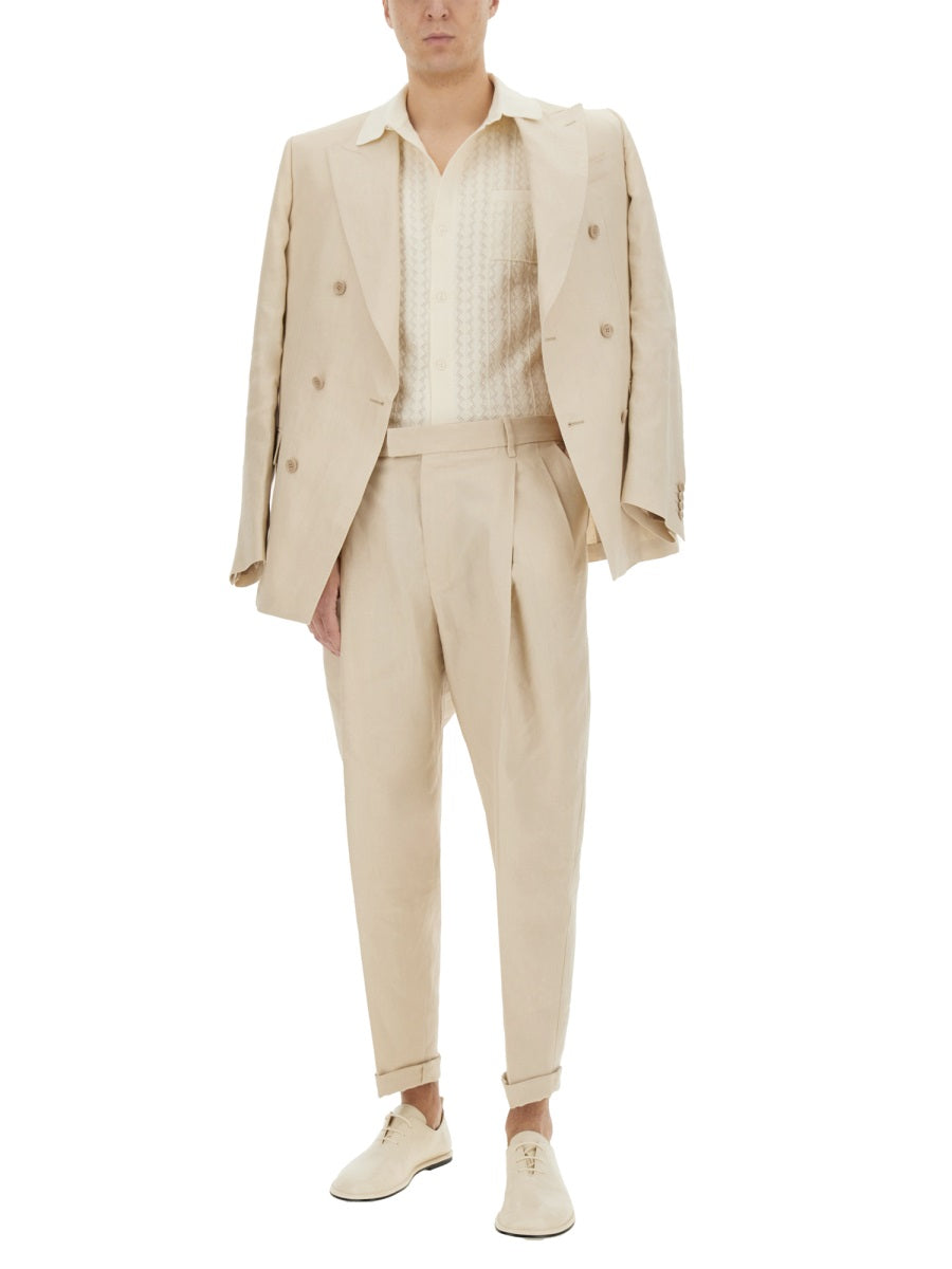 Dolce & Gabbana Men Perforated Cotton Knit Shirt