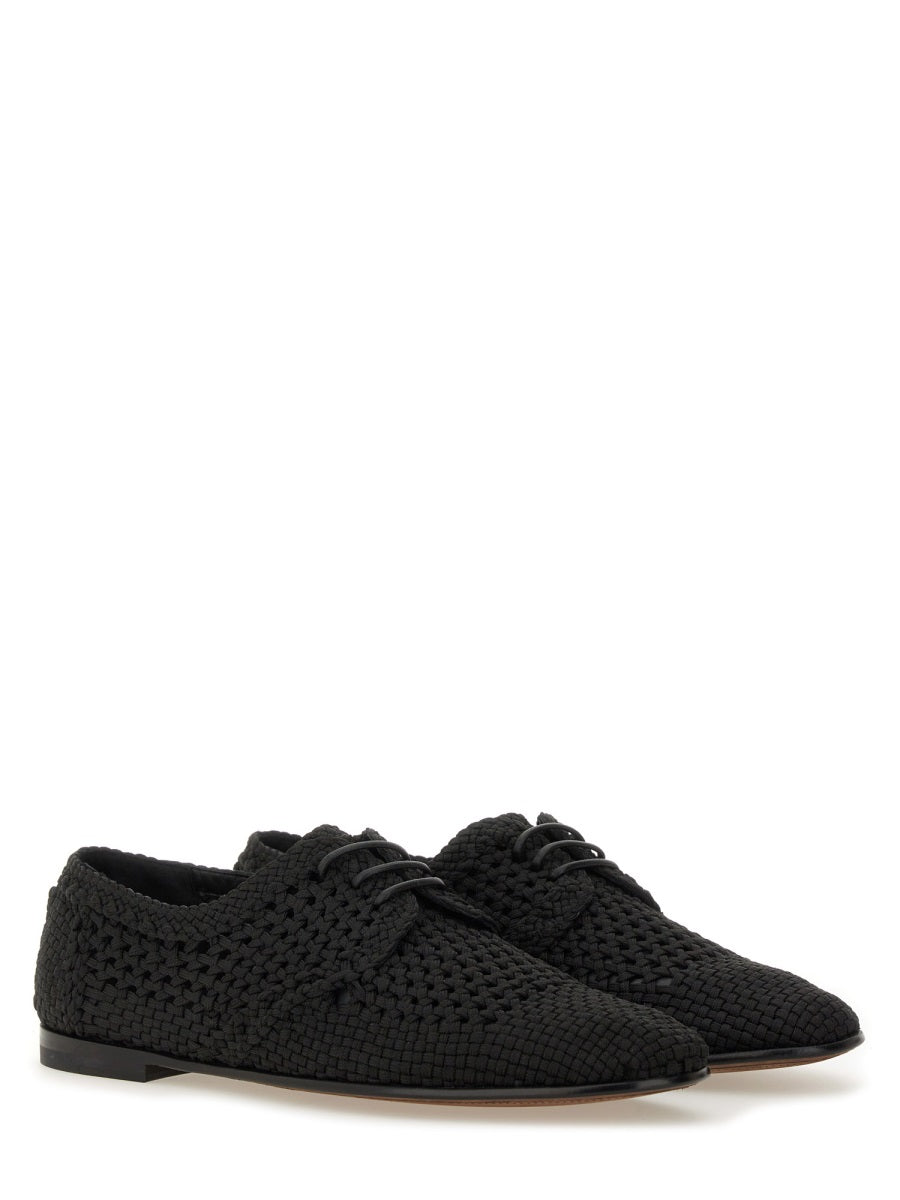 Dolce & Gabbana Men Woven Fabric "Derby" Shoe
