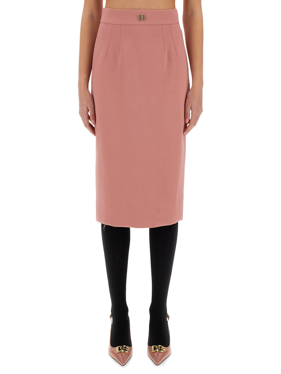 Dolce & Gabbana Women Dg Logo Longuette Pencil Skirt