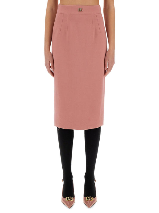 Dolce & Gabbana Women Dg Logo Longuette Pencil Skirt