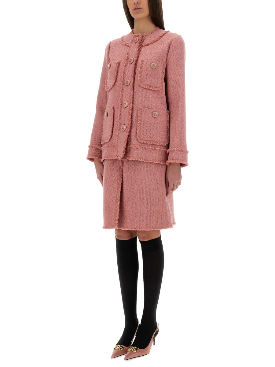 Dolce & Gabbana Women "Rachel" Tweed Midi Skirt