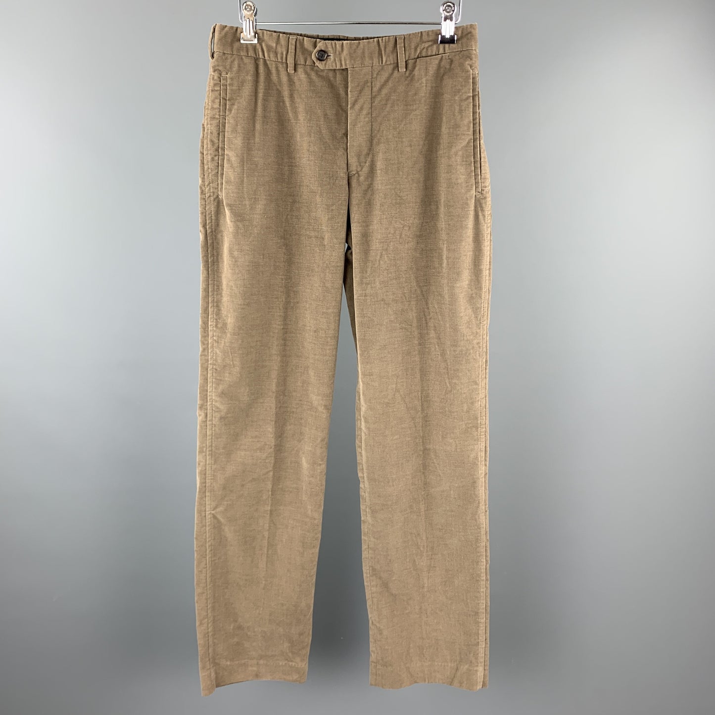 PRADA Size 30 Taupe Corduroy Zip Fly Casual Pants