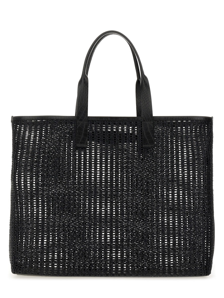 Dolce & Gabbana Men Woven Mesh Shopping Bag