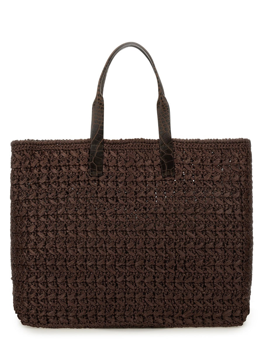 Dolce & Gabbana Men Woven Mesh Shopping Bag