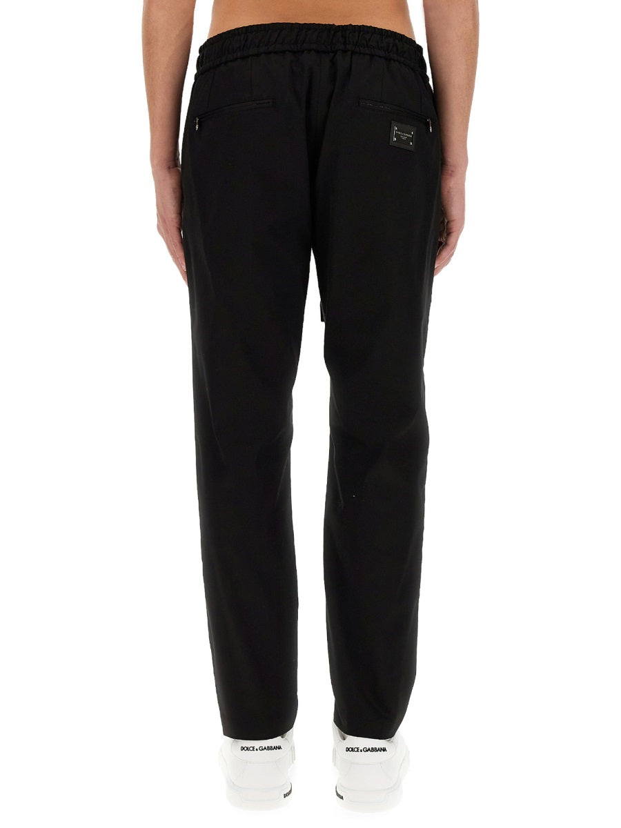 Dolce & Gabbana Men Jogging Pants With Plaque