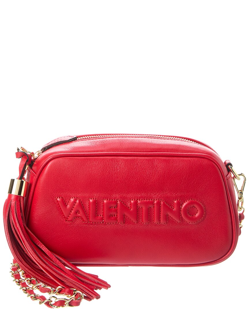 Valentino By Mario Valentino Bella Embossed Leather Crossbody ONE SIZE Red