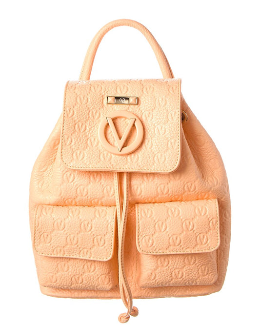 Valentino By Mario Valentino Abraham Dollaro Monogram Leather Backpack ONE SIZE Pink