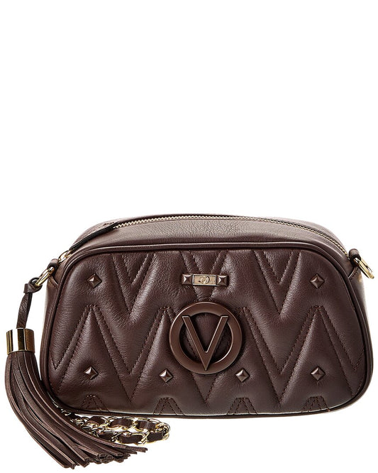 Valentino By Mario Valentino Bella Diamond Leather Crossbody ONE SIZE Brown Multi