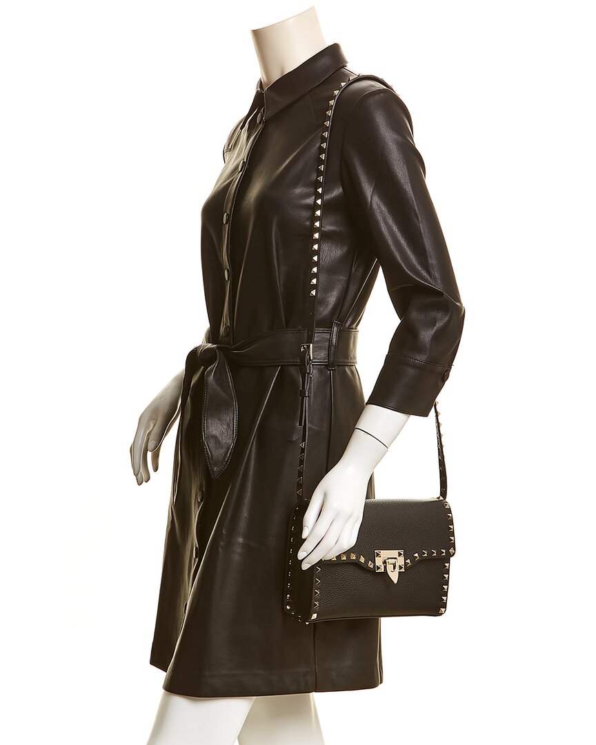 Valentino Rockstud Small Grainy Leather Crossbody