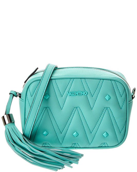 Valentino By Mario Valentino Amel Diamond Leather Crossbody ONE SIZE Green